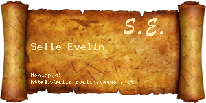 Selle Evelin névjegykártya